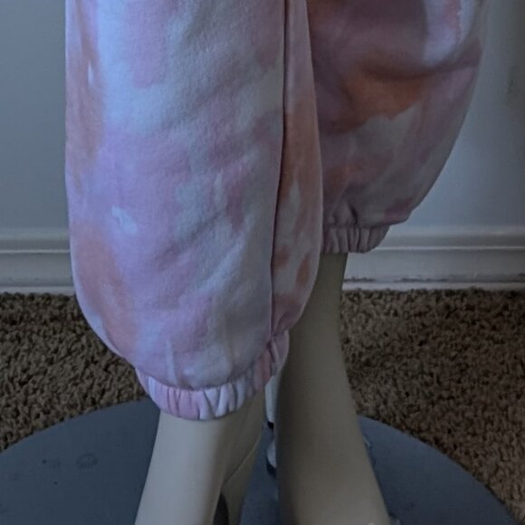 Lazy Pants - Tie Dye Pink/Blue Warm Jogging Pants - Size - M - Picture 2 of 7